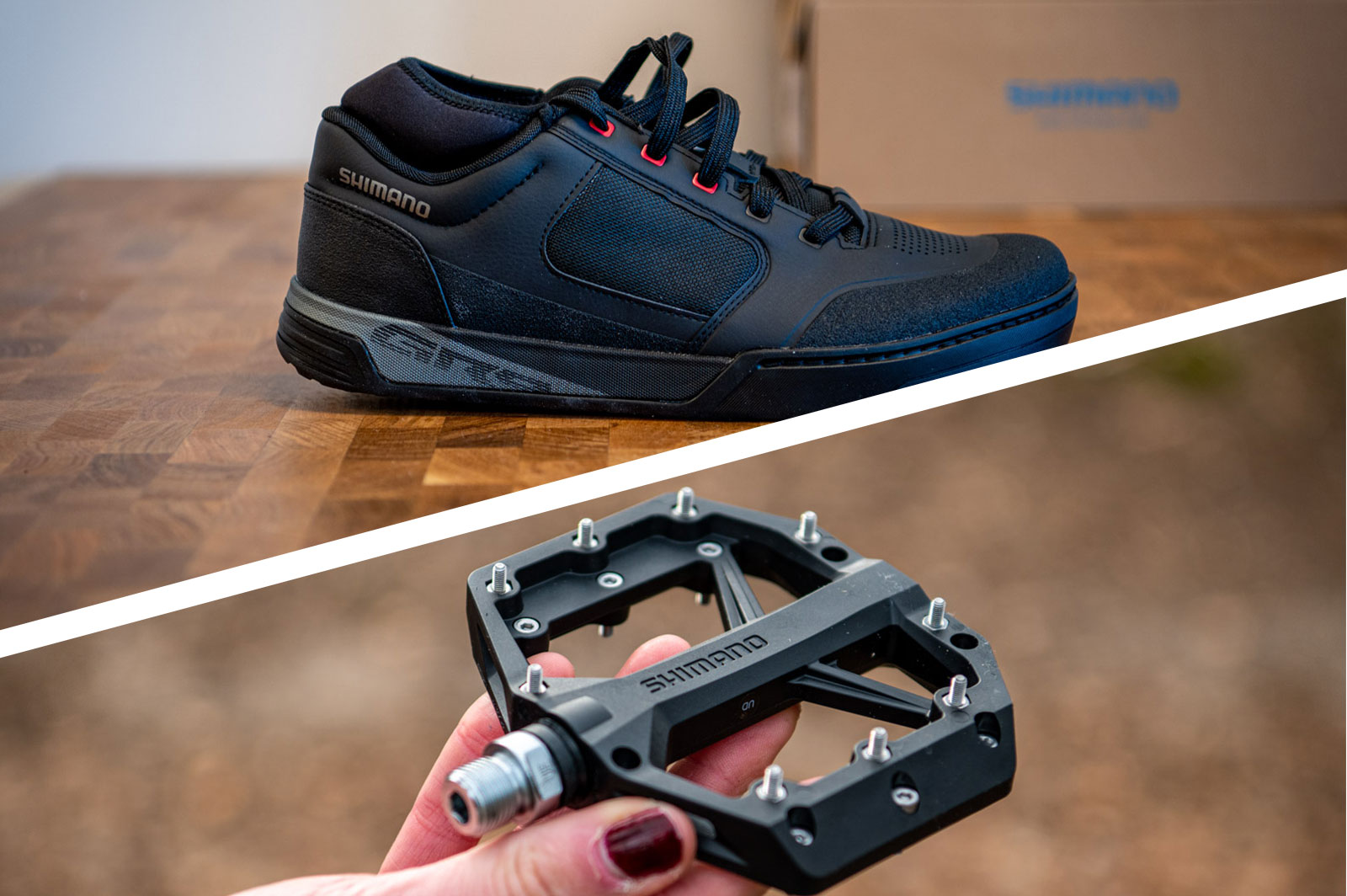 Neerwaarts verdacht Dinkarville Review: Shimano GR9 schoenen met GR400 flat pedal - topmodel uit gravity  serie - MTBblog.nl